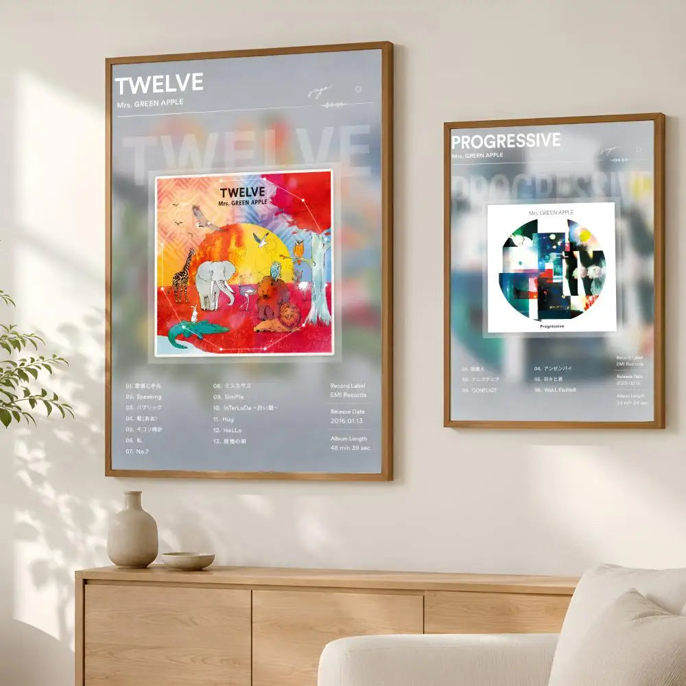 Mrs. GREEN APPLE Band Poster – Self-Stick HD Waterproof Wall Art Music Wall Poster Axl