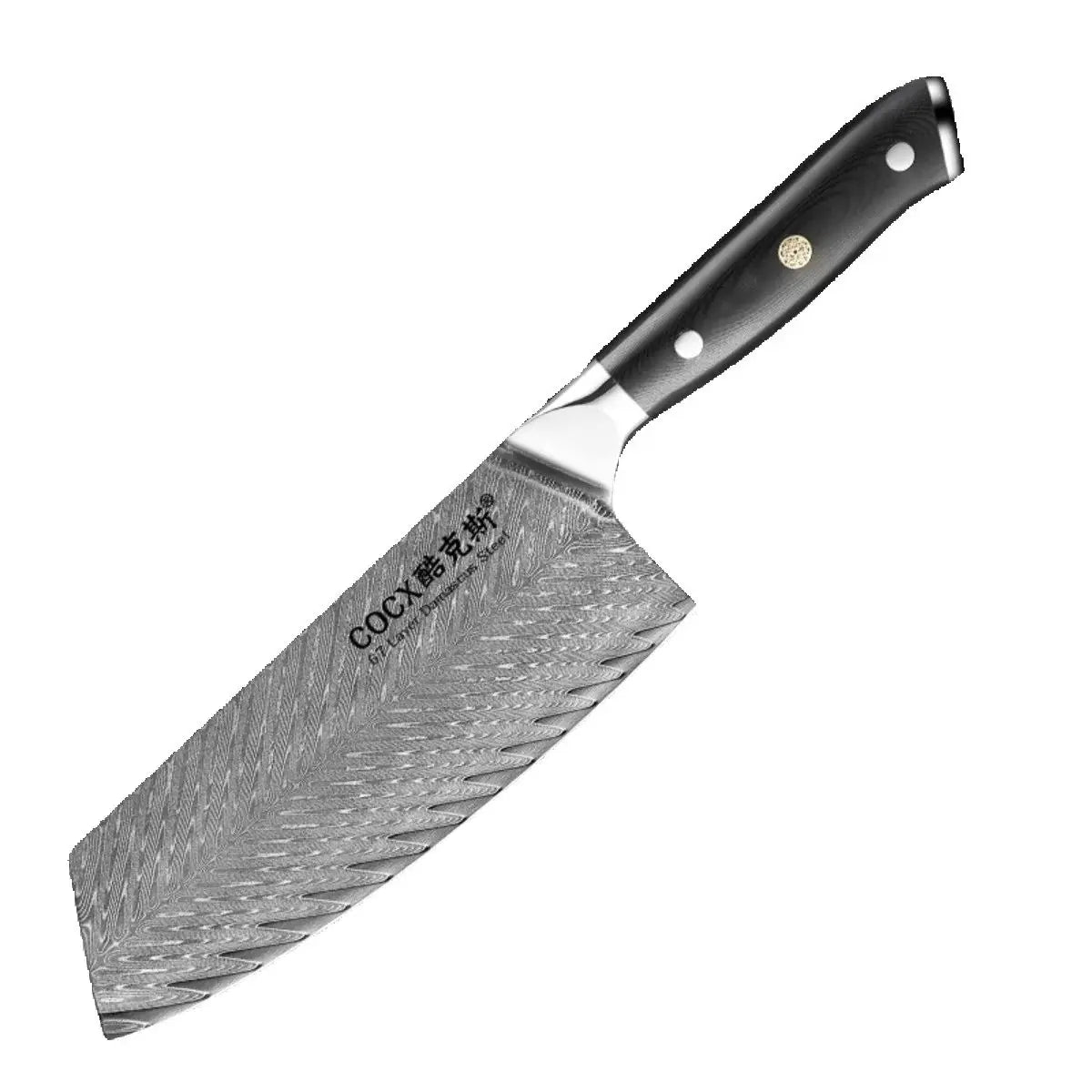 Damascus Steel Chef Knife – Japanese Style Meat Cleaver Damascus Chef Knife Axl