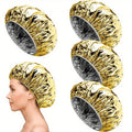 4-Pack Reusable Aluminum Foil Hair Conditioning Caps – All Types Hair Conditioning Cap Axl 4pcs Golden