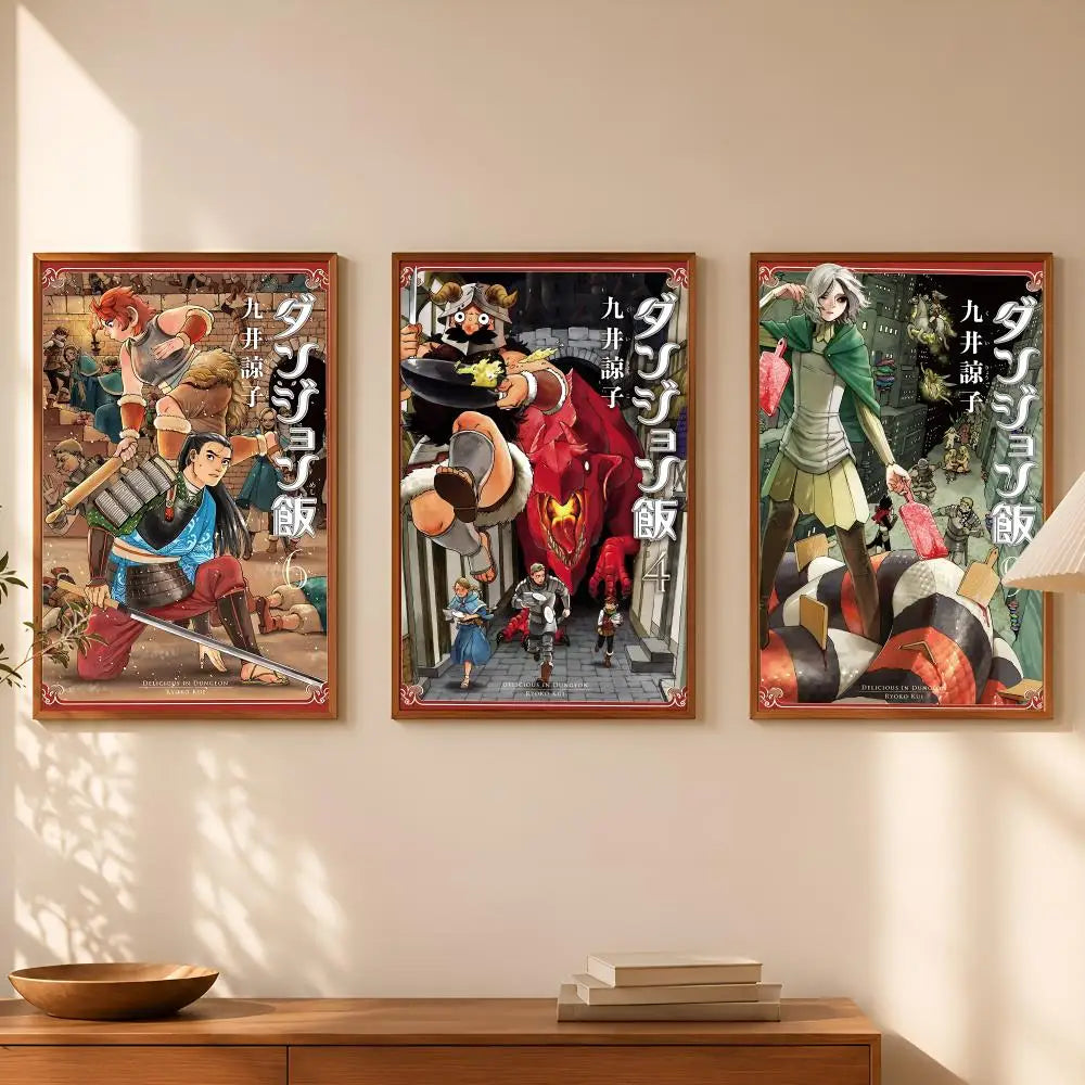 Dungeon Meshi Anime Self-Stick HD Wall Art Poster – Waterproof Anime Wall Poster Axl