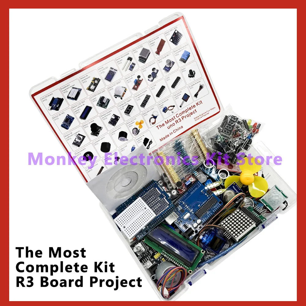 Complete Arduino Uno R3 Starter Kit – ATmega328P DIY Electronics Arduino Starter Kit Axl