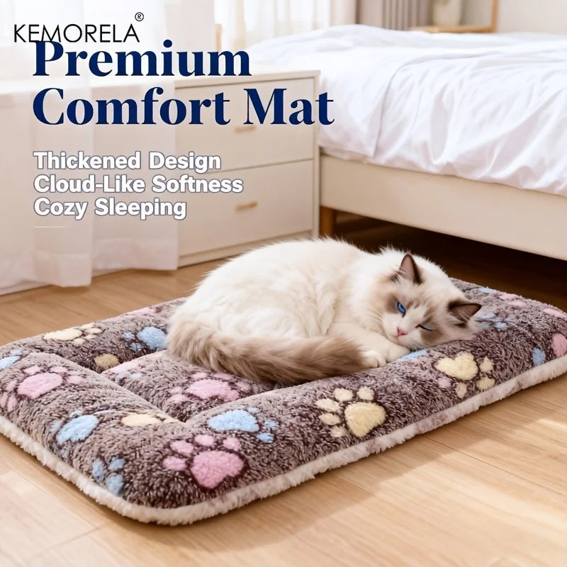 KEMORELA Pet Mat – Thick Cushioned Dog & Cat Bed, Non-Slip Pet Sleeping Mat Axl