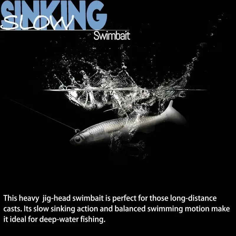 Soft Fishing Lure Kit 8cm 14g – 5pc Artificial Bait & Hooks Soft Fishing Lure Axl