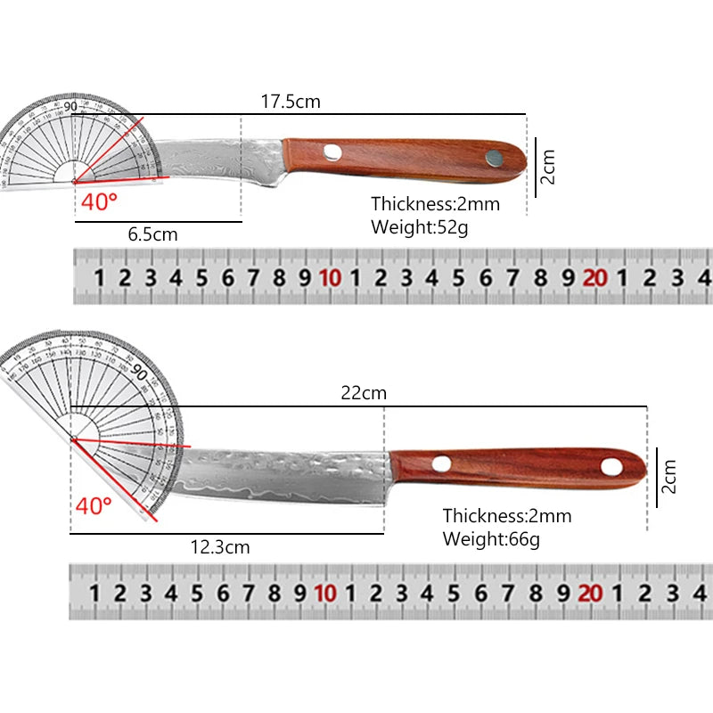 67-Layer Damascus Steel Knife – Paring & Utility Kitchen Set Damascus Kitchen Knife Axl