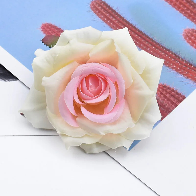 Silk Rose Artificial Flowers 20/40 Pcs – Wedding & Home Décor Artificial Silk Flowers Axl color 6 40 Pieces