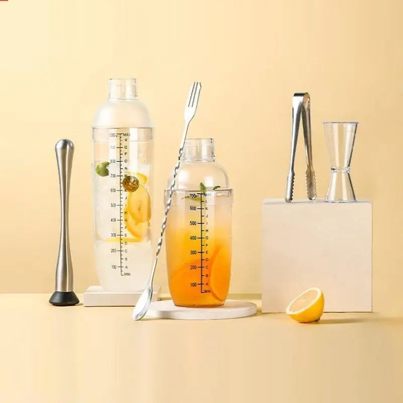 Cocktail Shaker & Jigger Set 3/5/7 Pcs – Home Bar Kit Cocktail Shaker Set Axl
