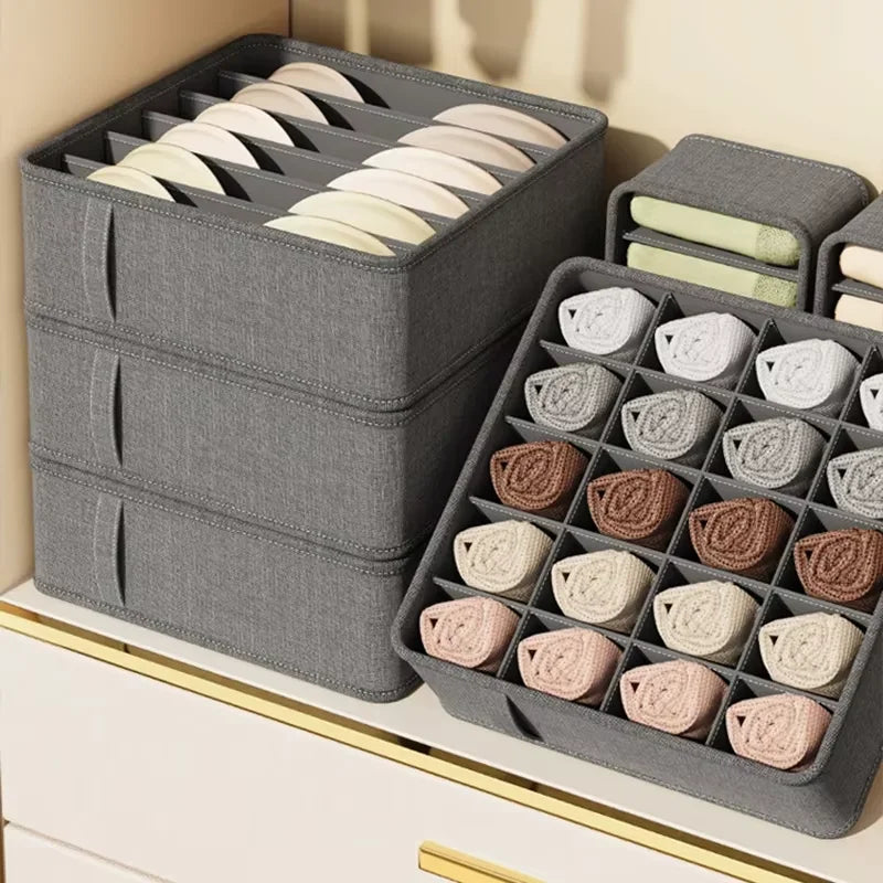 Foldable Fabric Drawer Organizer – Underwear & Socks Storage Box Closet Drawer Organizer Axl
