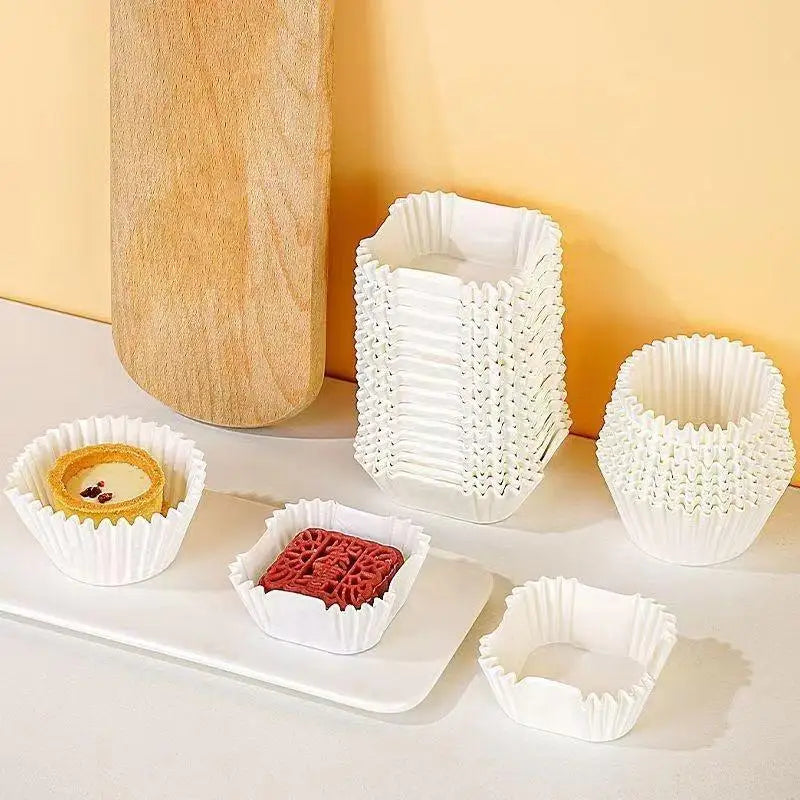 Square Mooncake Paper Liners 100/250Pcs – Oil-Proof Brownie Cups Baking Paper Liners Axl