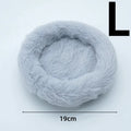 Round Plush Hamster Nest Mat – Cosy Small Pet Bed Small Pet Nest Mat Axl Elegant Gray-L