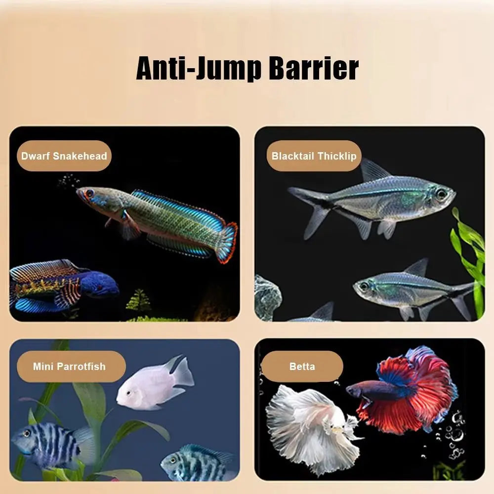 Magnetic Mesh Aquarium Lid Cover – Anti-Jump Fish Tank Net Aquarium Lid Cover Axl