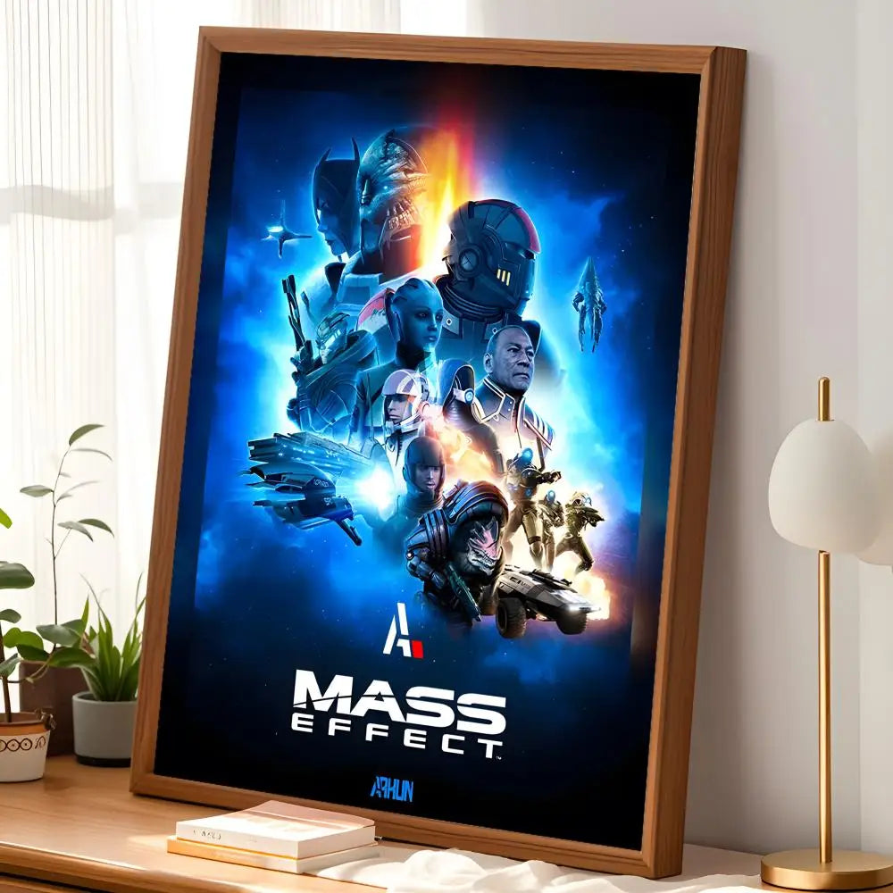 Mass Effect HD PVC Wall Poster – Self-Stick & Waterproof Decor Wall Art Poster Axl
