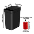 ONEKA Slim Motion Sensor Trash Can with Lid | Bathroom & Kitchen Motion Sensor Trash Can Axl Black