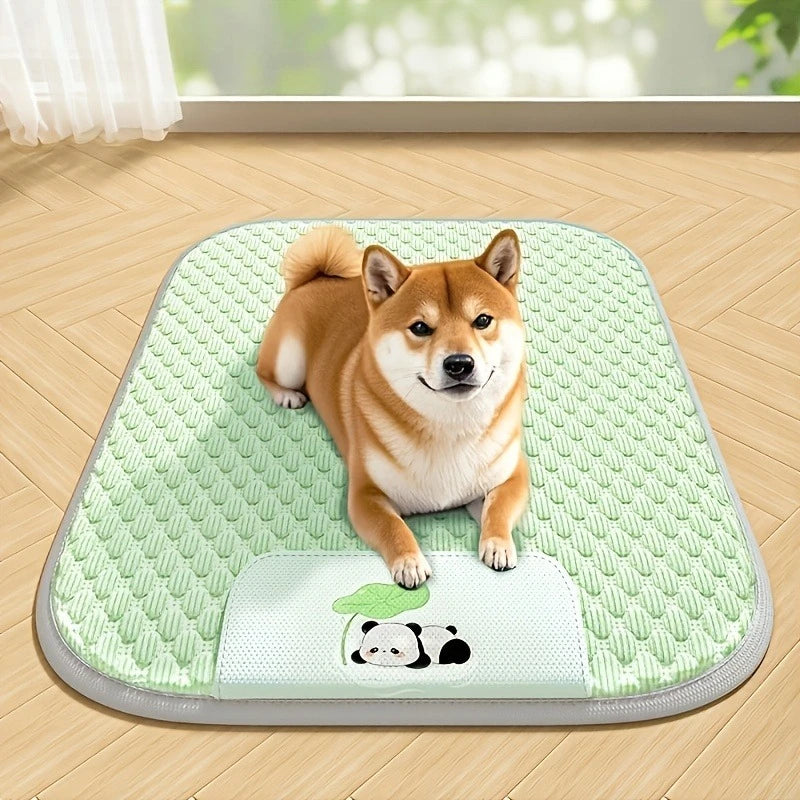 KEMORELA Dog & Cat Cooling Mat – All-Season Pet Bed Pet Cooling Mat Axl Green 90x70cm