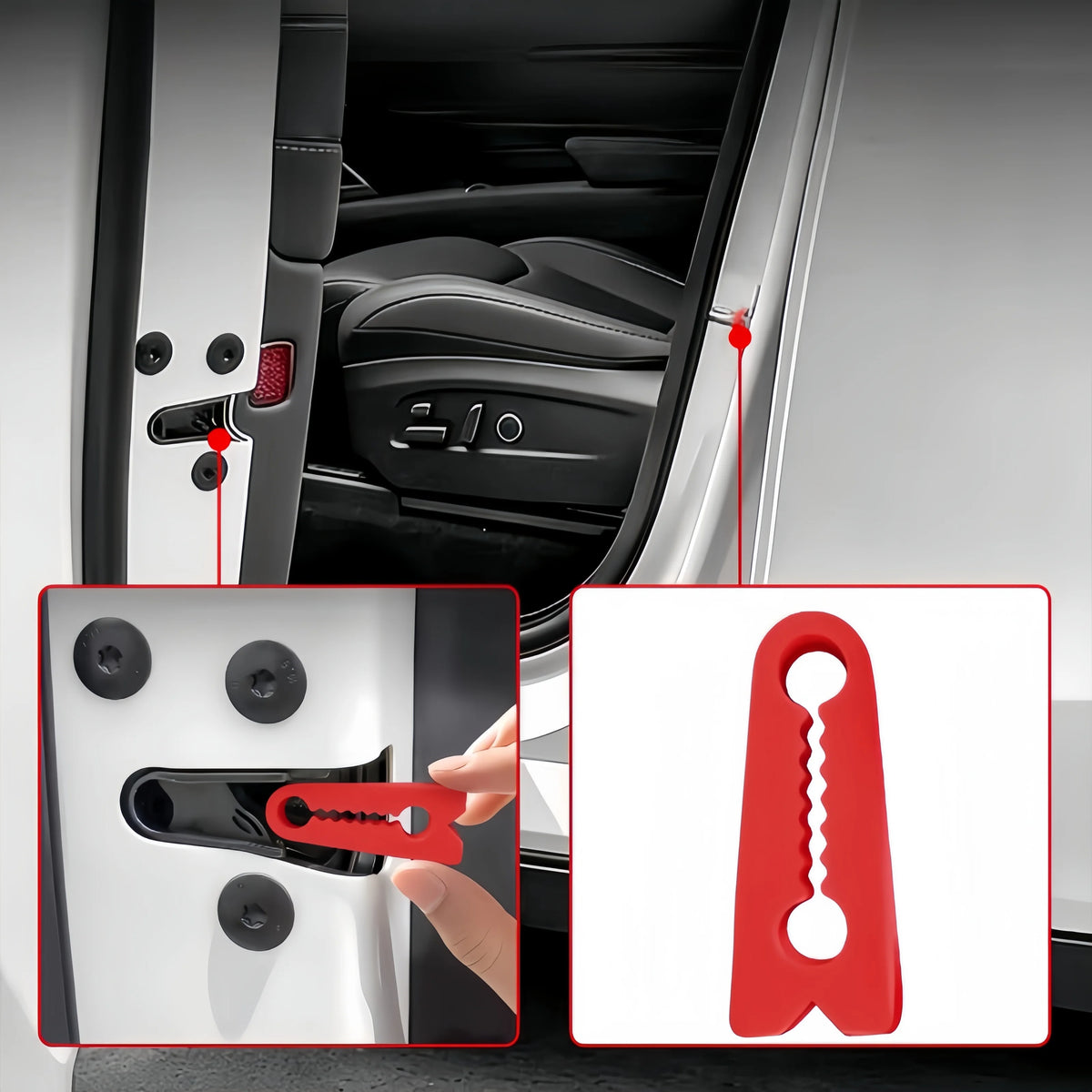 Car Door Silicone Damper Cushion Pads – Anti-Vibration 4 Pack Door Damper Pad Axl