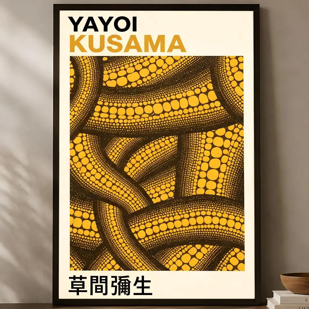 Yayoi Kusama Wall Art Poster – Self-Stick Waterproof HD Wall Art Poster Axl White01 15X20cmNoframe