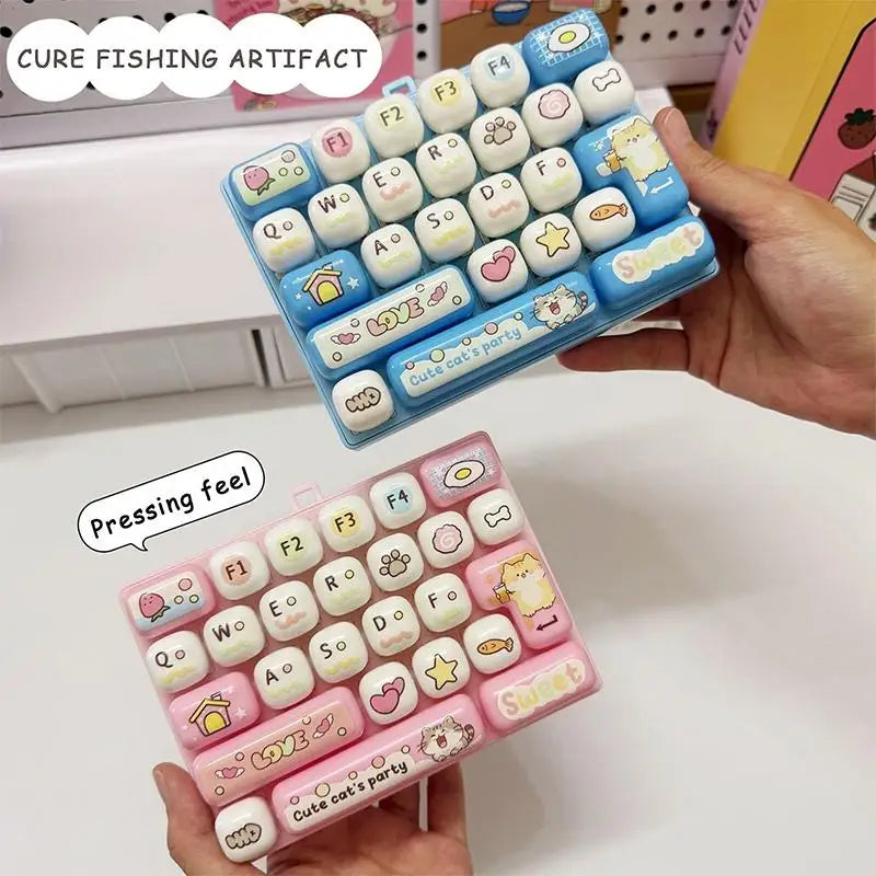 Mini 26-Key Mechanical Fidget Keyboard Toy – Cute Desk Gift Fidget Keyboard Toy Axl