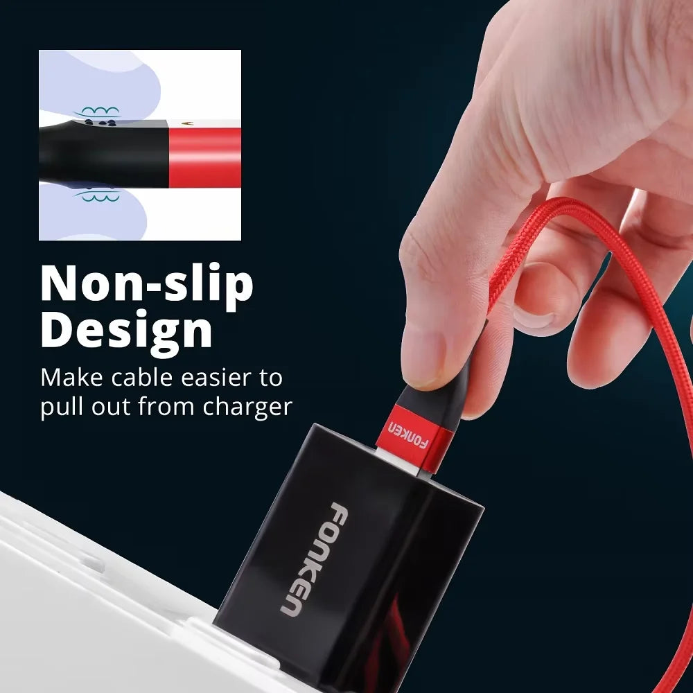 GUUGEI Magnetic USB-C & Micro USB Charging Cable for Android Magnetic Charging Cable Axl