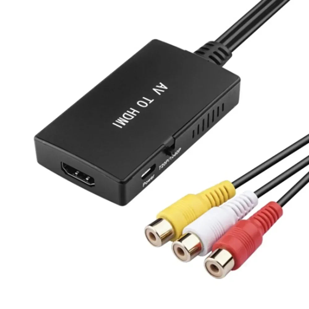 RCA to HDMI Converter – PS2 PS3 DVD 1080P 720P NTSC PAL AV to HDMI Converter Axl black-1pcs