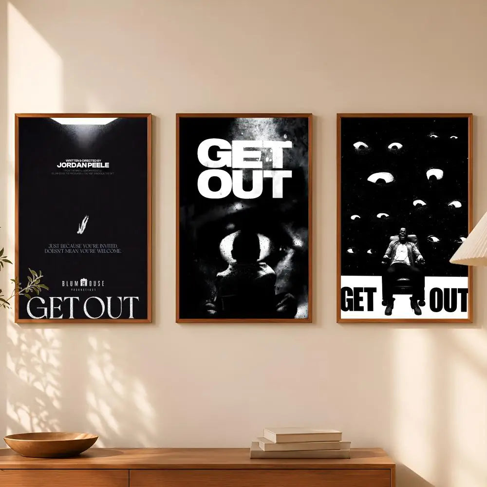 Get Out Movie Poster – Self-Stick HD PVC Waterproof Wall Art Movie Wall Poster Axl