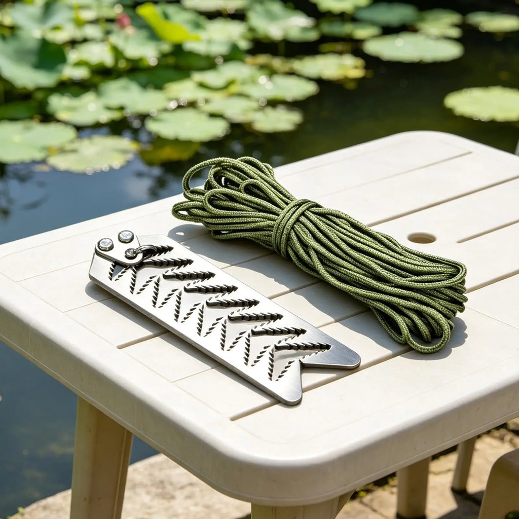 Foldable Lake Grass Cutter Pond Rake with 65.6ft Rope Aquatic Weed Rake Axl