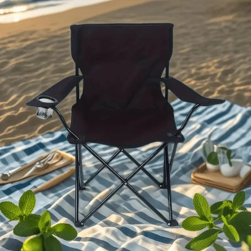 Portable Folding Chair – Camping, Picnic, Fishing & Outdoor Folding Camping Chair Axl black