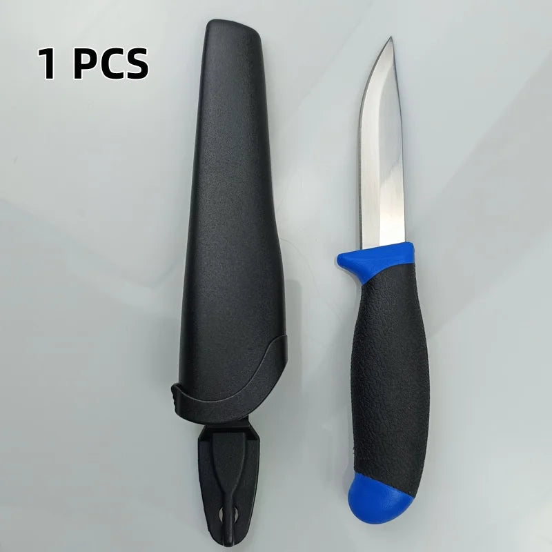 Stainless Steel Fillet Knife – Mirror Finish, Rubber Handle & Sheath Fillet Knife Axl 1pcs