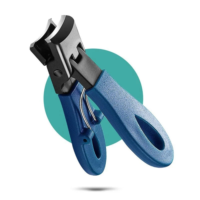 Wide-Jaw Anti-Splash Nail Clipper – Stainless Steel Heavy Duty Nail Clipper Axl Blue-ba