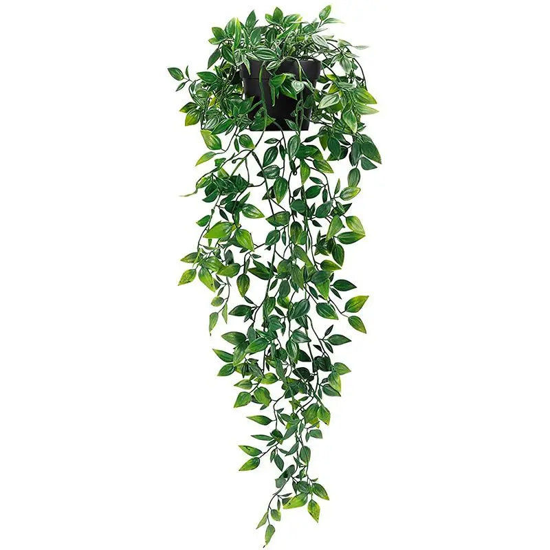 Artificial Ivy Plant with Pot – Wall Hanging Vine Decor Artificial Hanging Plant Axl green
