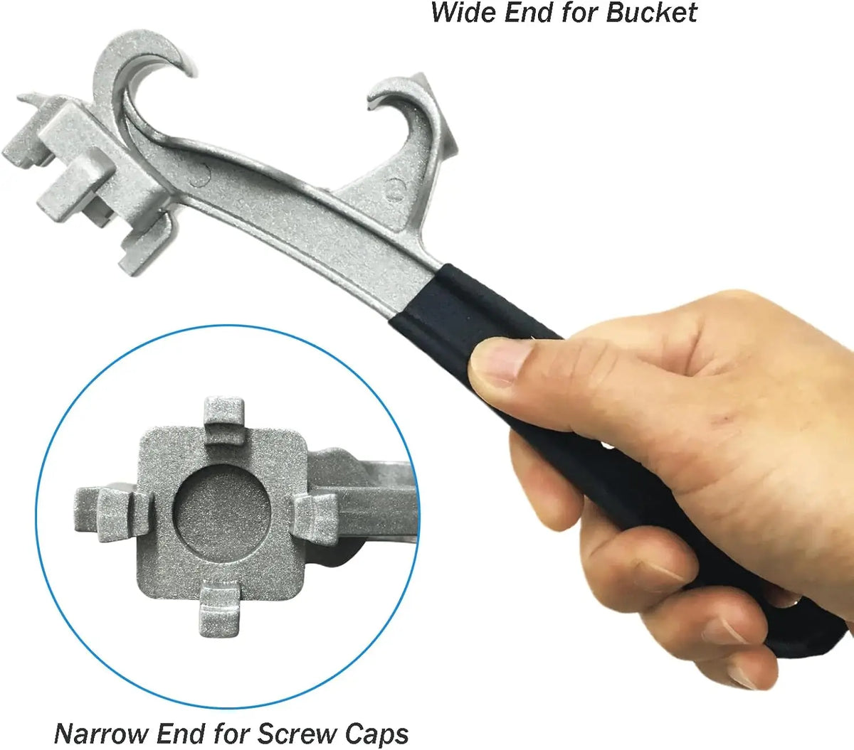 Aluminum Alloy Bung Wrench – Drum & Bucket Lid Opener Tool Drum Bung Wrench Axl