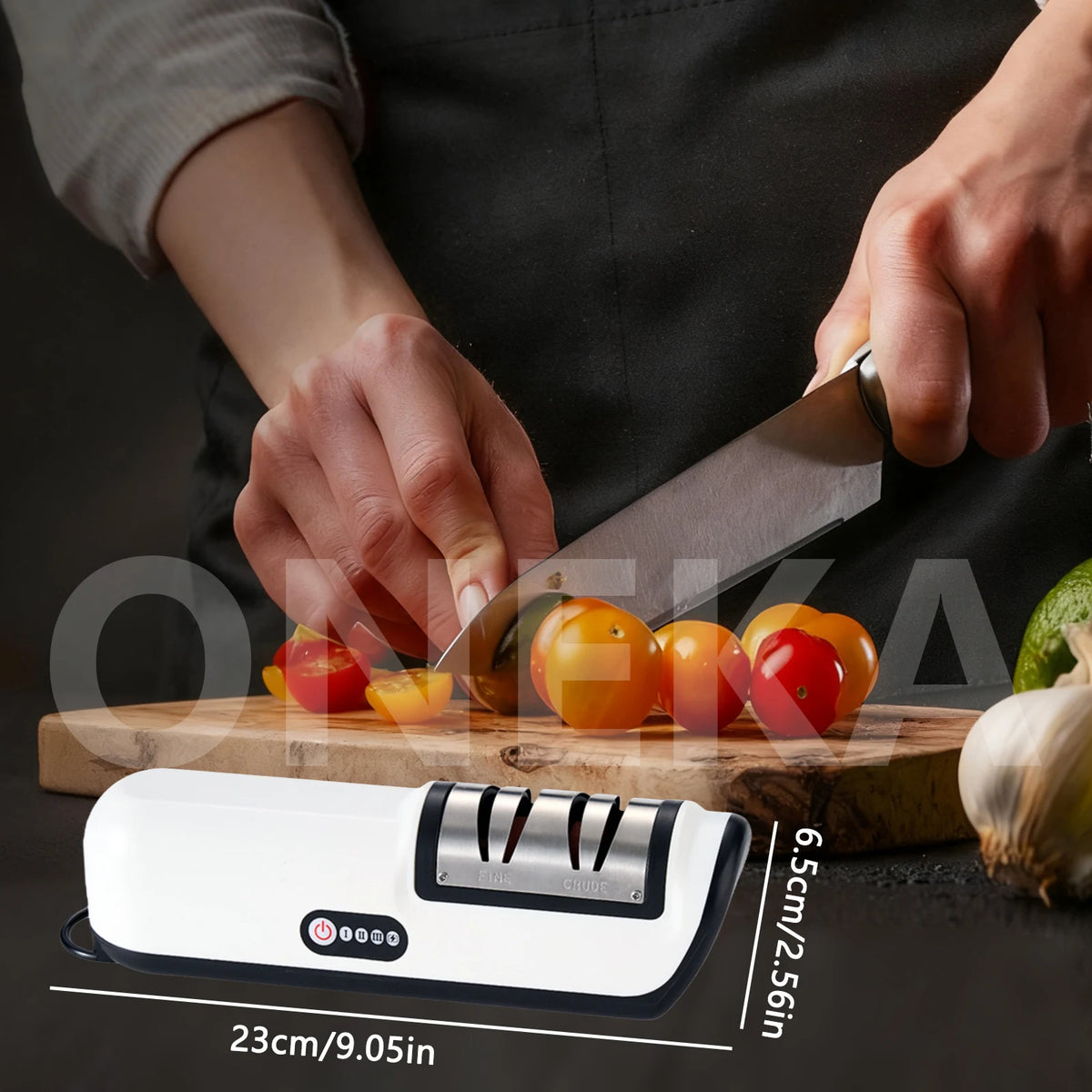 3-Stage Electric Knife Sharpener – Fast Handheld Kitchen Tool Electric Knife Sharpener Axl
