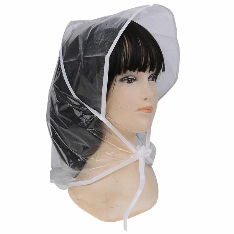 Clear Plastic Rain Bonnet Hat – Waterproof Hairstyle Protector Rain Bonnet Hat Axl