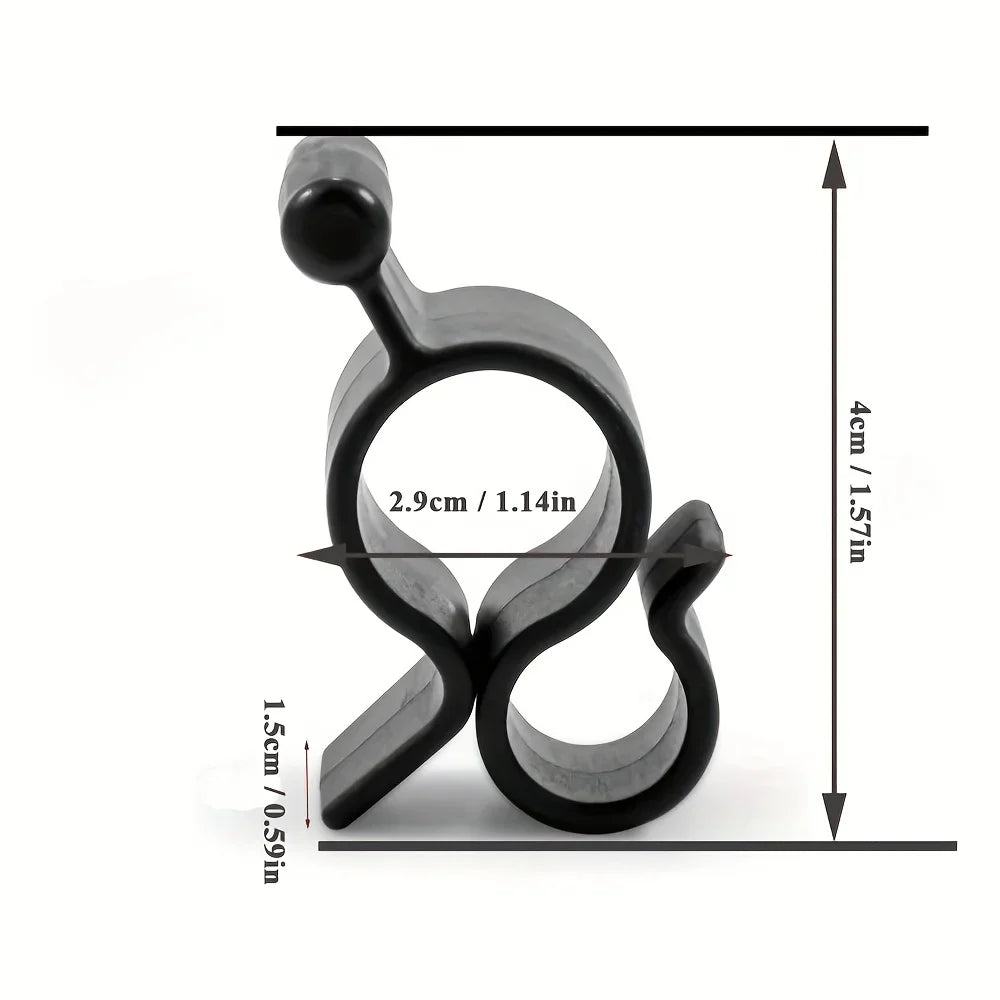 Black Awning Clip for Rope Light – Roller Bar Channel Hook Awning Clip Axl