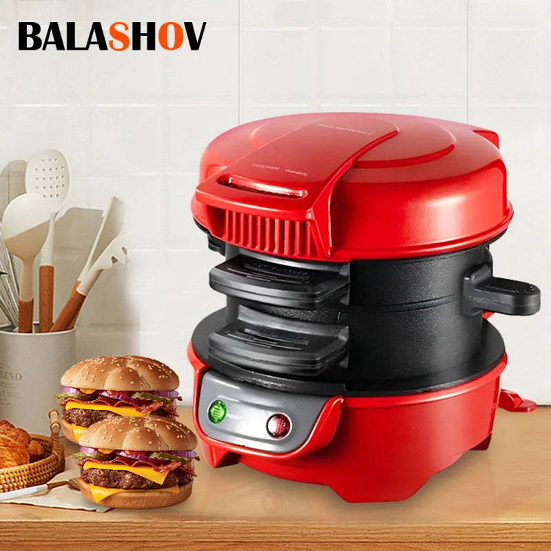 BALASHOV Electric Burger & Sandwich Maker with Egg Cooker 800W Sandwich & Burger Maker Axl US