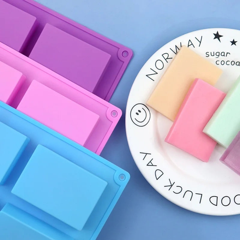 Rectangular Silicone Soap Mold – DIY Cold Process Soap Making Silicone Soap Mold Axl