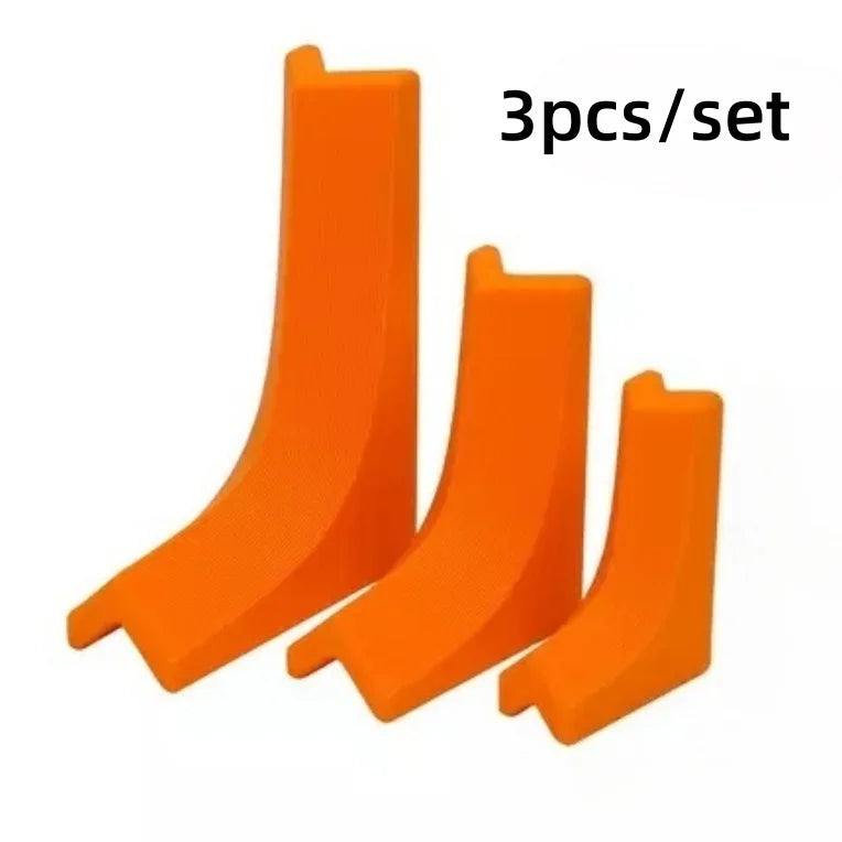 3-Piece Plastic Drill Guide Set – V-Groove Hole Positioning Tool Drill Guide Set Axl Orange-set