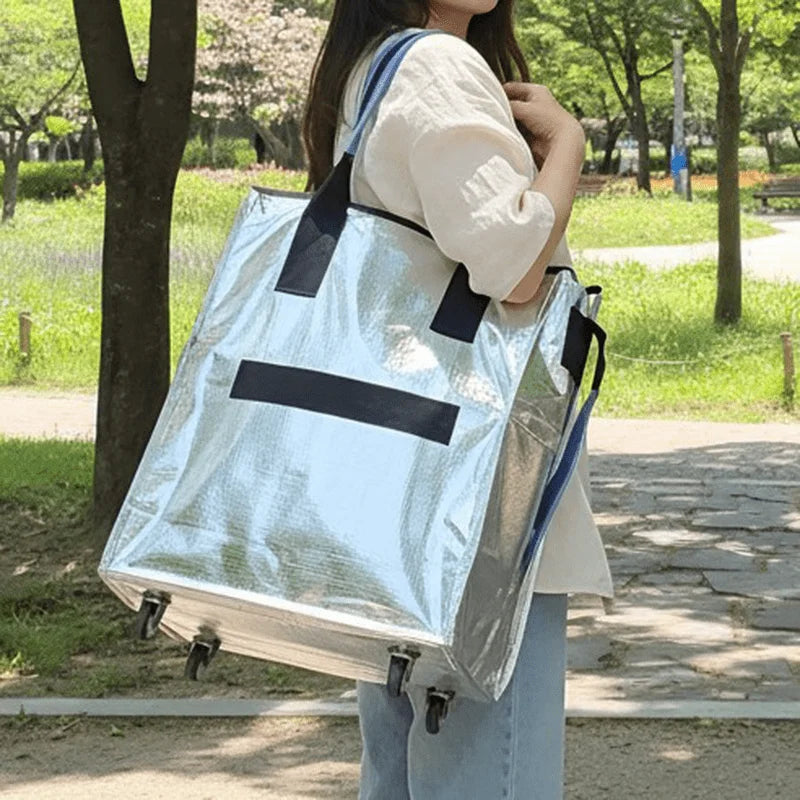 Foldable Large Capacity Wheeled Storage Bag with Lid Wheeled Storage Bag Axl