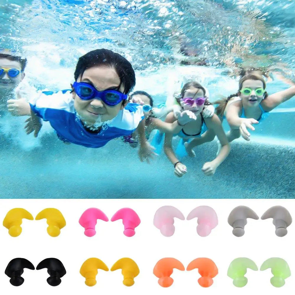 Silicone Swimming Earplugs – Waterproof Ear Plugs with Storage Box Swimming Earplugs Axl