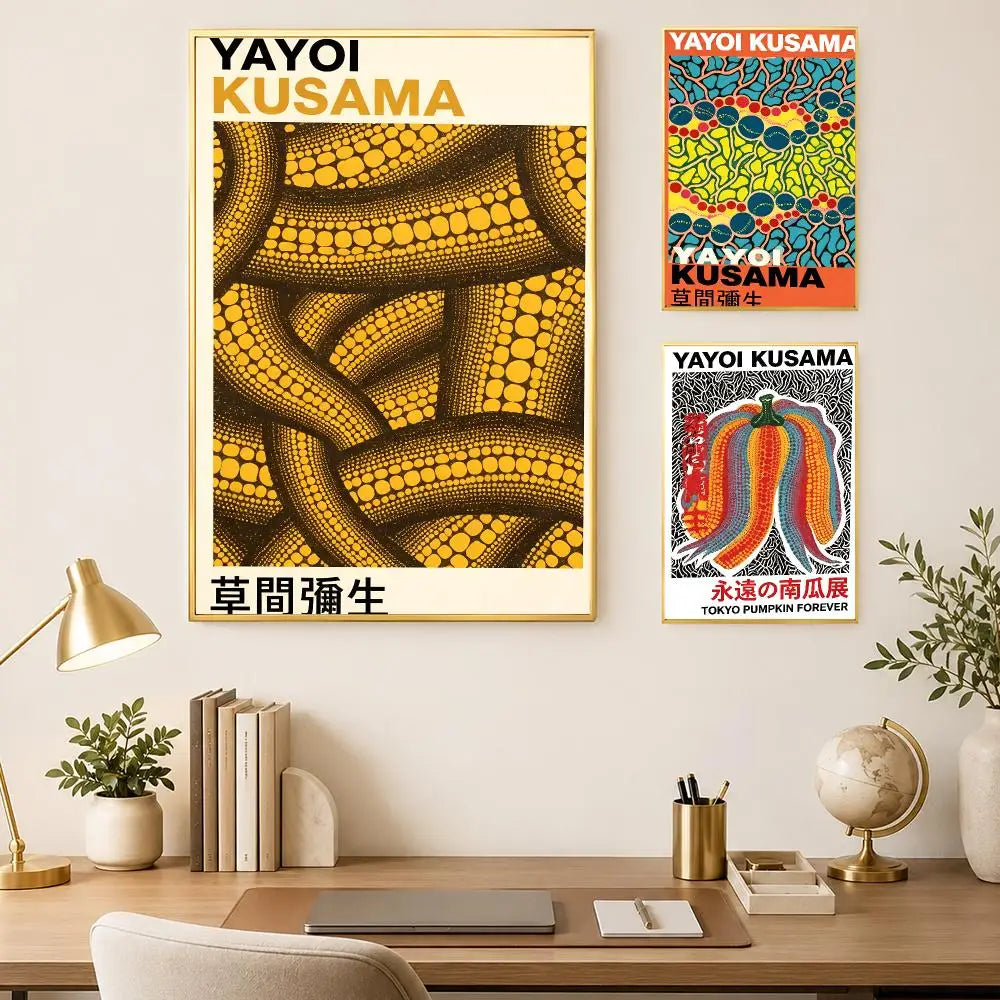 Yayoi Kusama Wall Art Poster – Self-Stick Waterproof HD Wall Art Poster Axl
