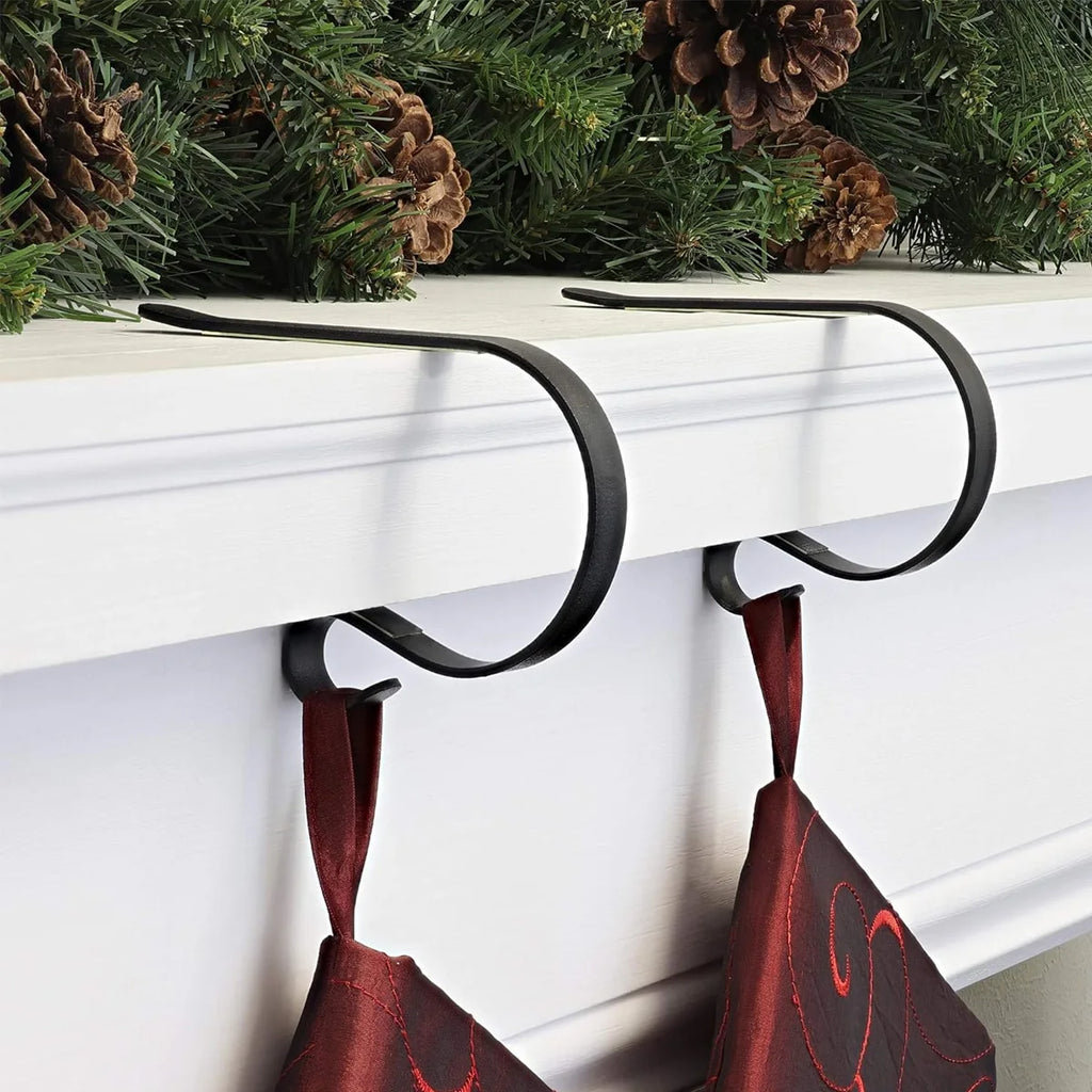Christmas Stocking Holders for Mantle – Metal Clips 2/4 Pack Stocking Mantel Holder Axl