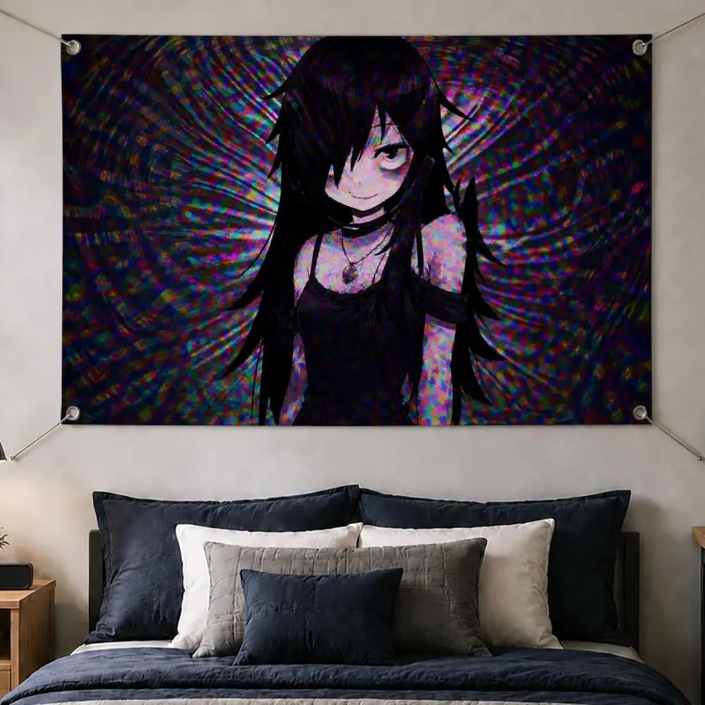 Anime Tomoko Kuroki Wall Flag Banner – Indoor & Outdoor Decor Anime Wall Flag Axl
