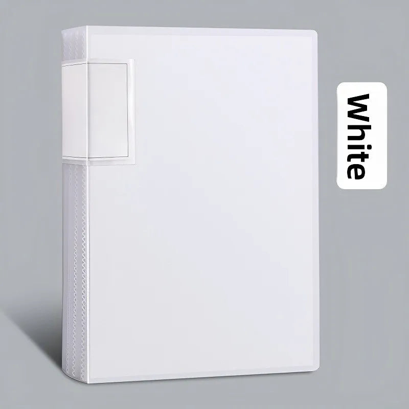 A4 Transparent File Folder – 100-Page Plastic Document Organizer Plastic File Folder Axl WHITE