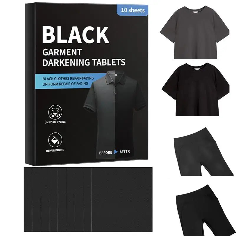 10-Pack Black Laundry Tablets – Color Restorer & Fade Protection Laundry Color Restorer Axl