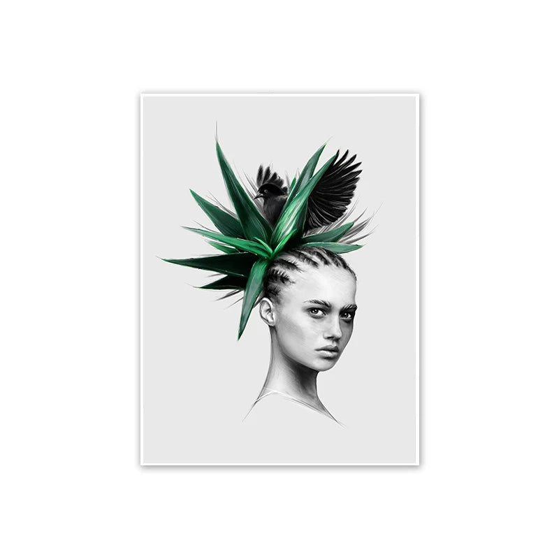 Women Butterfly Floral Wall Art Poster – Modern Home Décor Wall Art Poster Axl 1 42x30cm