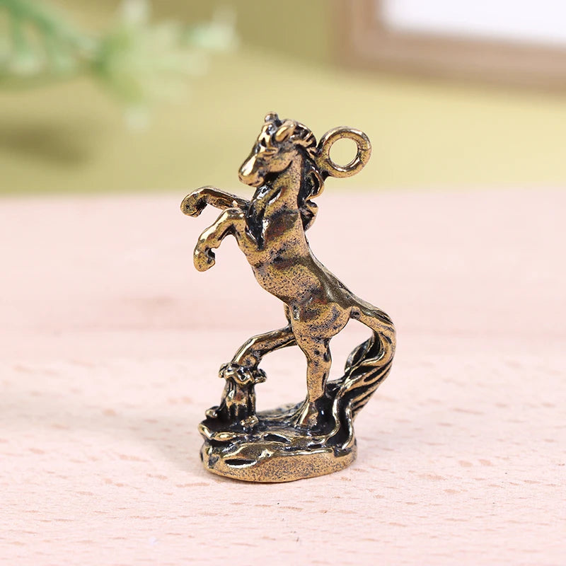 Brass Horse Figurine – 2026 Chinese Zodiac Feng Shui Lucky Statue Brass Figurine Axl