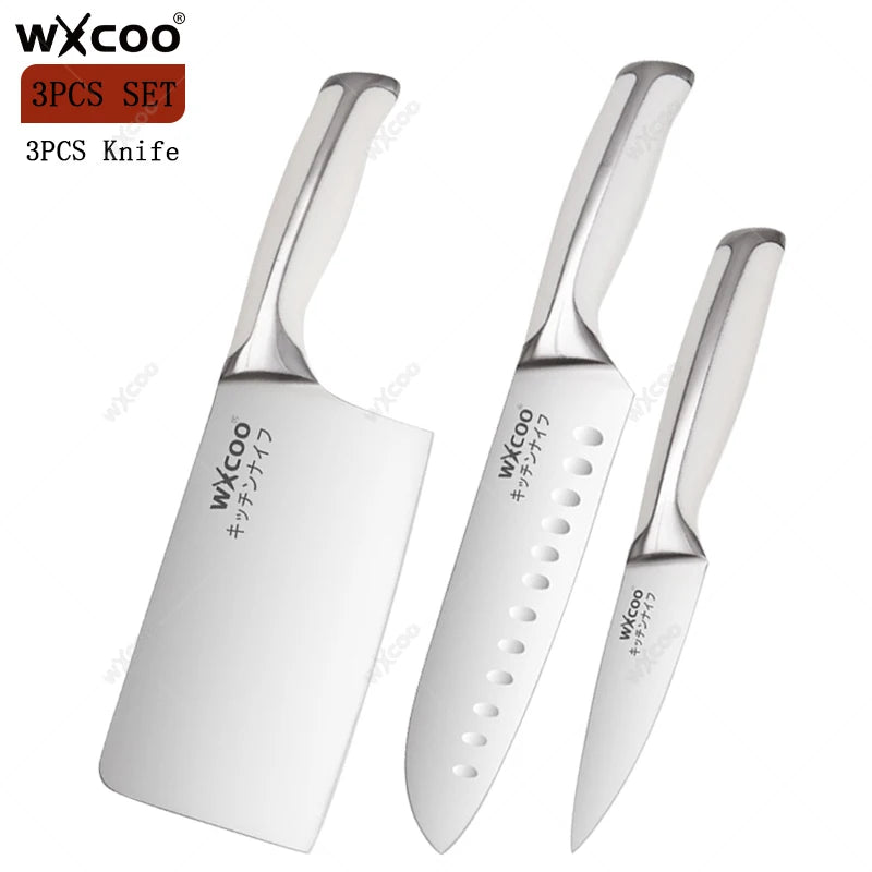 Stainless Steel Kitchen Knife Set – Santoku, Cleaver & Chef Kitchen Knife Set Axl 3PCS SET