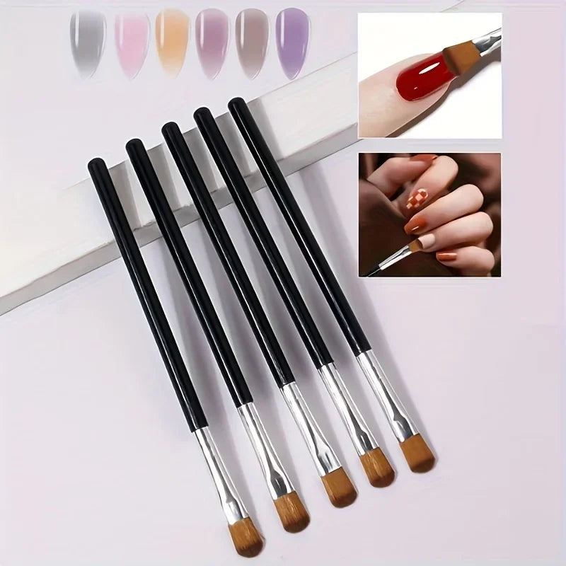 Mini Eyeshadow & Nail Art Brush Set – Flat Head Makeup Brushes Makeup Brush Set Axl