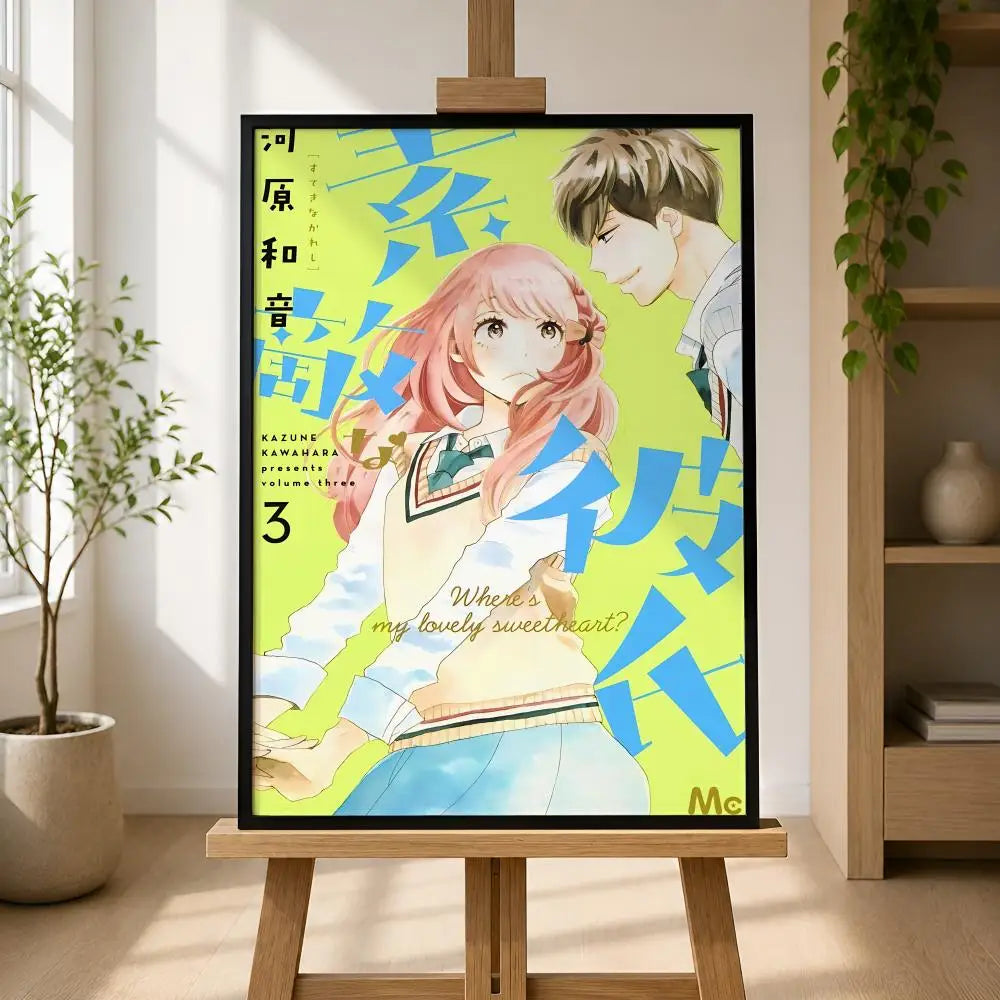 Suteki na Kareshi Anime Poster – HD Self-Adhesive Wall Art Anime Wall Poster Axl