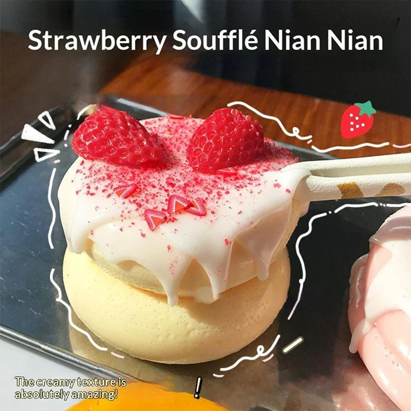 Strawberry Soufflé Slow-Rising Fidget Toy – Kids Gift & Desk Decor Slow Rising Fidget Toy Axl