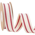 Dark Red Striped Cotton Ribbon – 1 Inch x 10 Yards DIY Craft Decorative Craft Ribbon Axl AECH04-18132