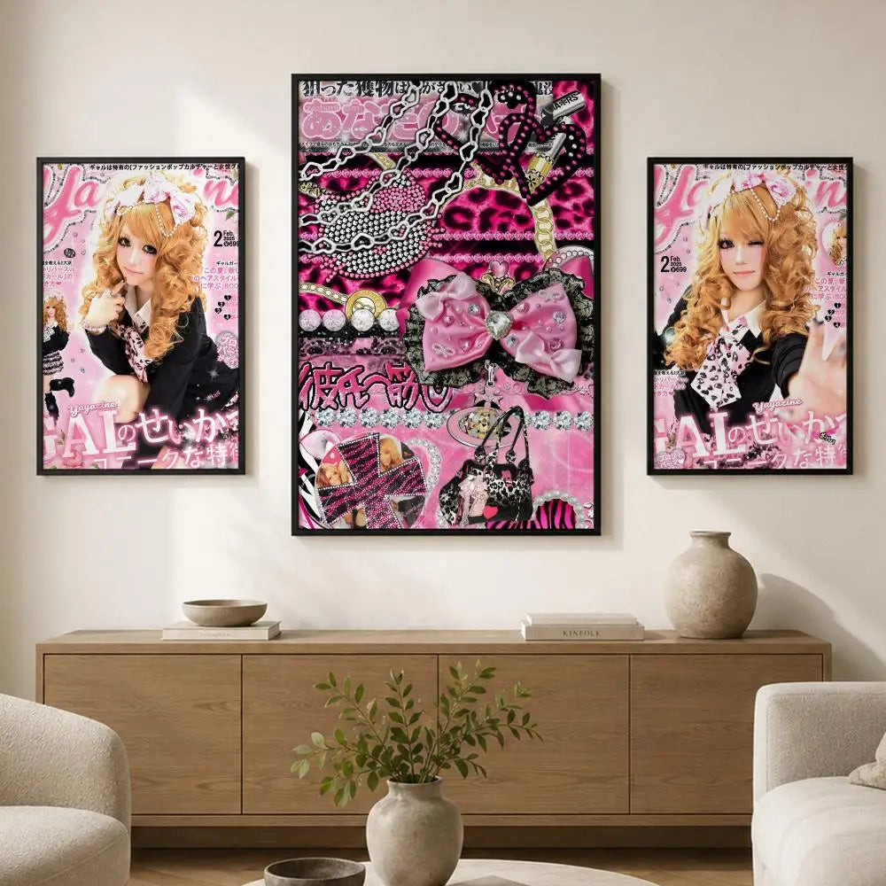 Cool Gyaru Peel-and-Stick PVC Wall Poster – HD Waterproof Art Wall Art Poster Axl
